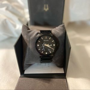 Never Worn - Men’s Disney Bulova black watch featuring Mickey Mouse